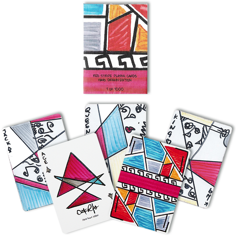 Red Stripe Playing Cards