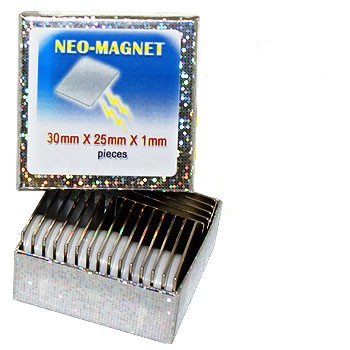 Neo-Magnet - plochý 30 x 25 x 1 mm